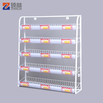 Supermarket store grocery flooring customized candy food gum cookies iron steel wire metal display rack