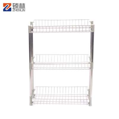 Bathroom kitchen corner rack triple tier shower caddy shelf