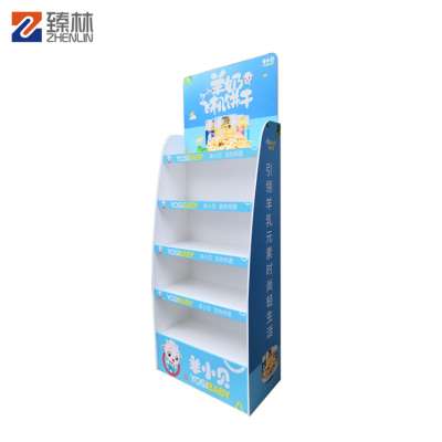 5 Layer pvc board floor display stand with custom sign for store