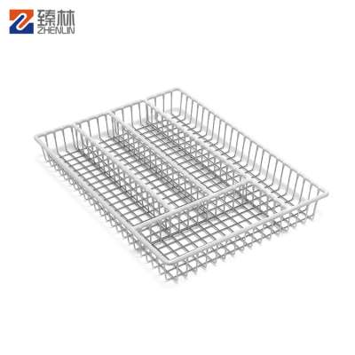 Kitchen rectangle iron metal holder baskets wire cutlery baskets